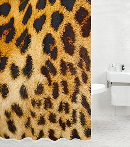 Duschvorhang Badezimmervorhang Dusche CHEETAH 180 x 200 cm